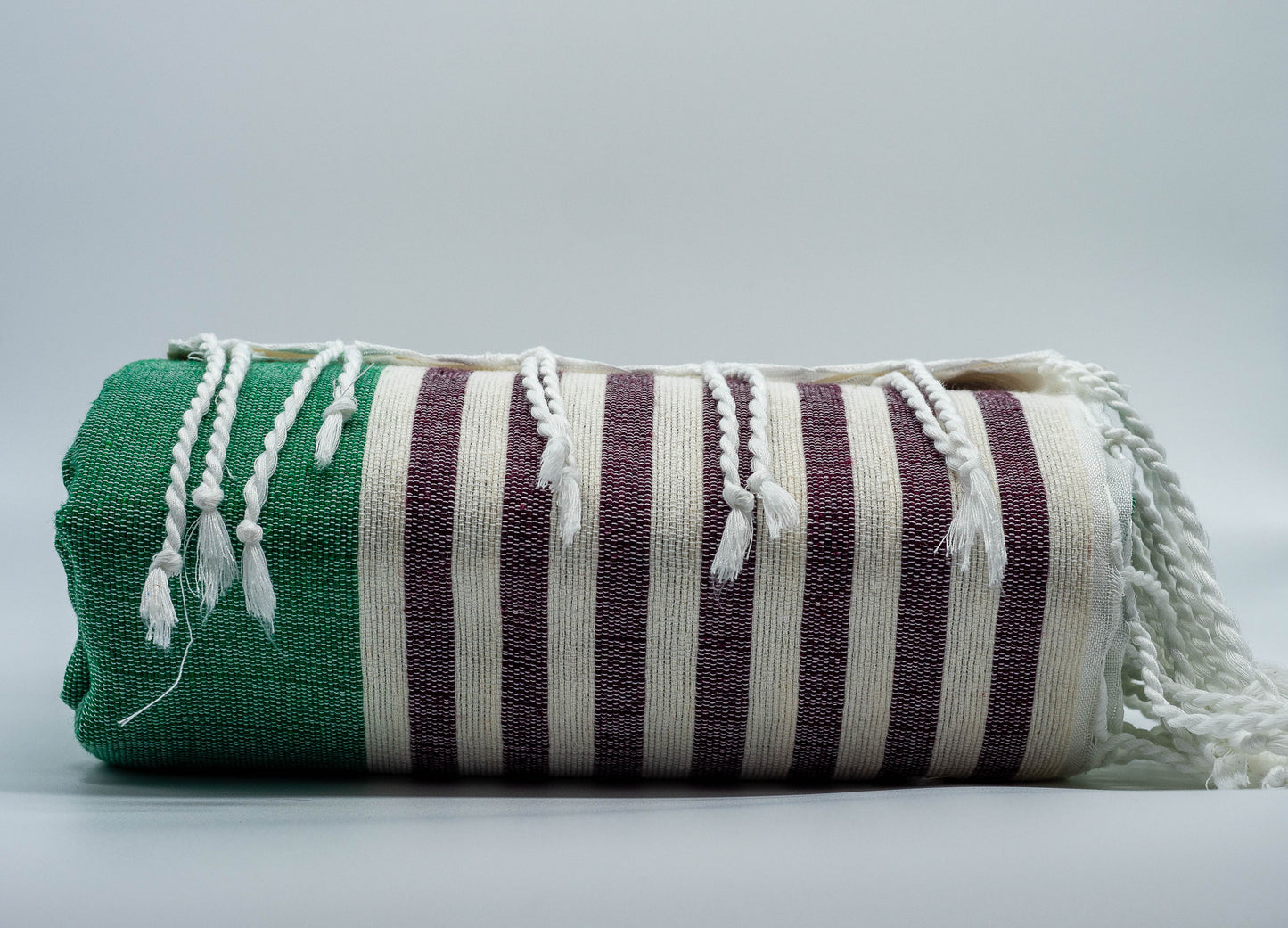 Beige, Wine, Green Flag