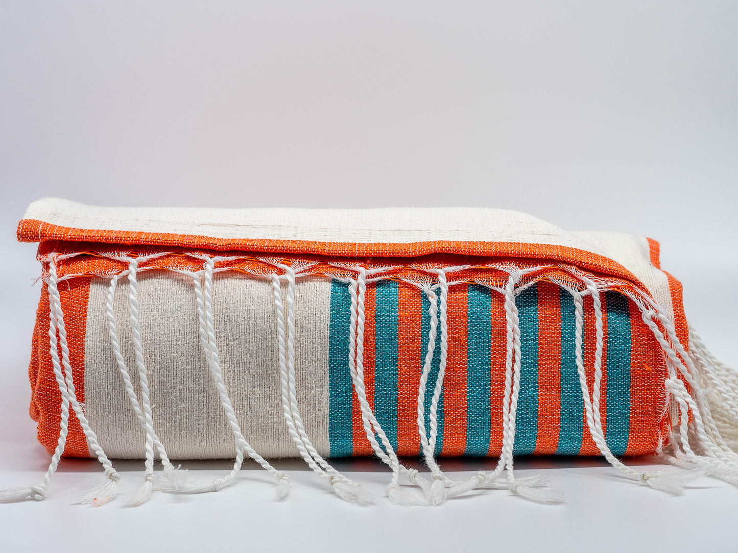 Orange, Emerald Green, Beige