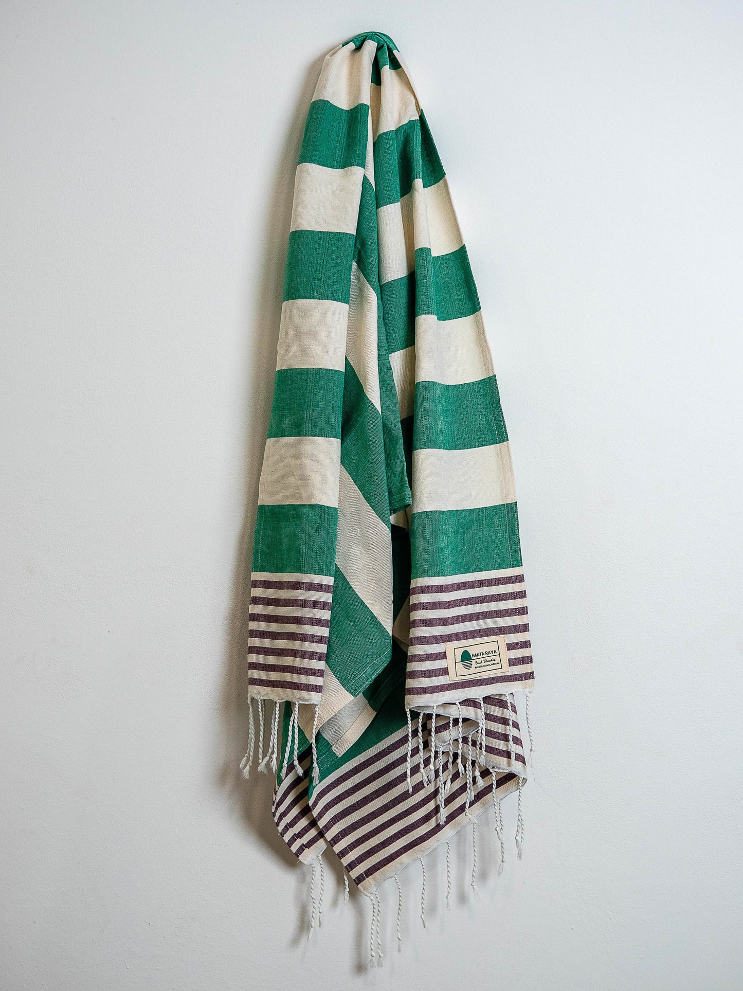 Beige, Wine, Green Flag