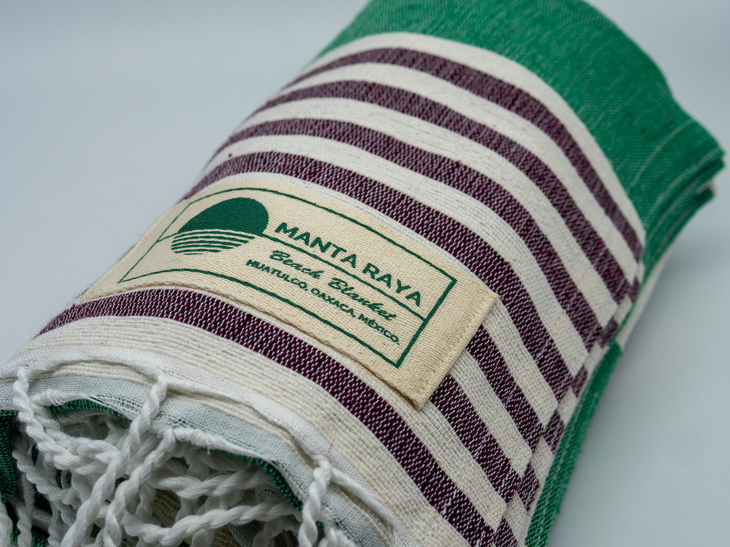 Beige, Wine, Green Flag