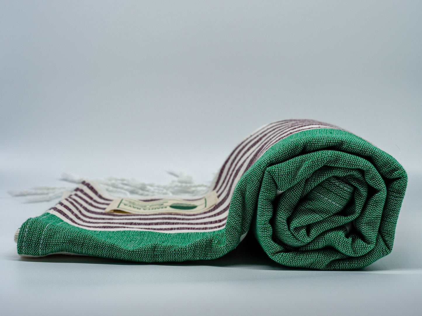 Beige, Wine, Green Flag