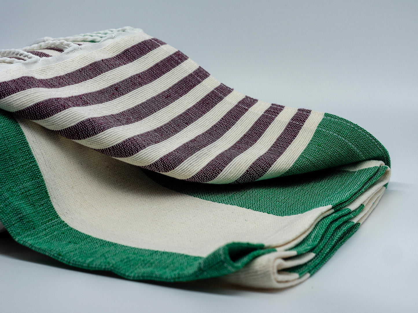 Beige, Wine, Green Flag