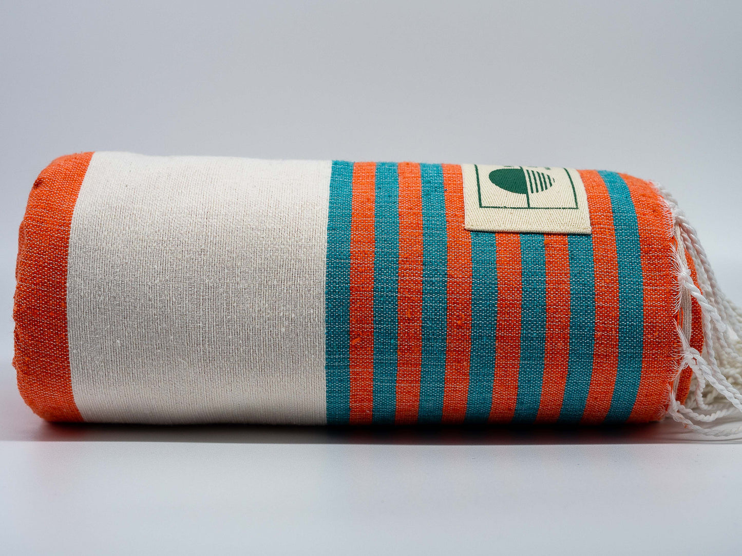 Orange, Emerald Green, Beige